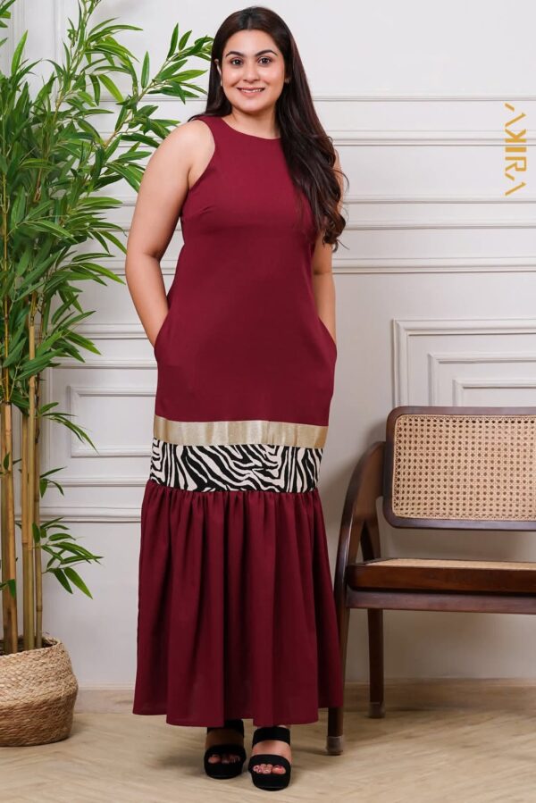 Bronze Bloom Festive Dress