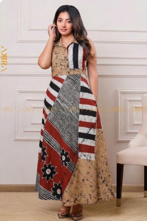 Golden imperia batik dress