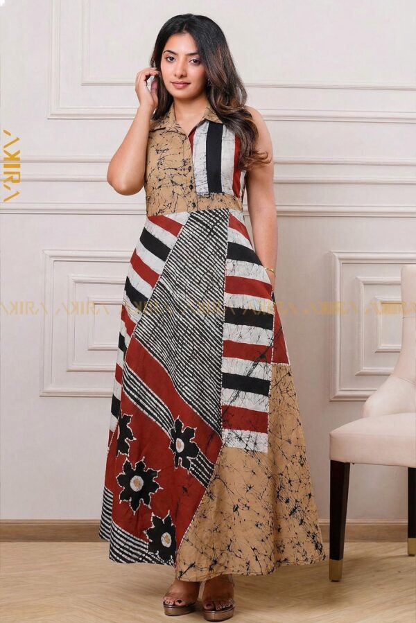 Golden imperia batik dress