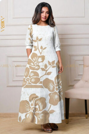 Safiya Gold Veli Batik Dress
