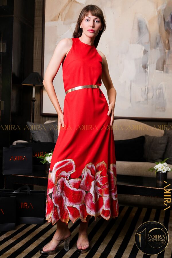 Glimmer Rose Designer Dress