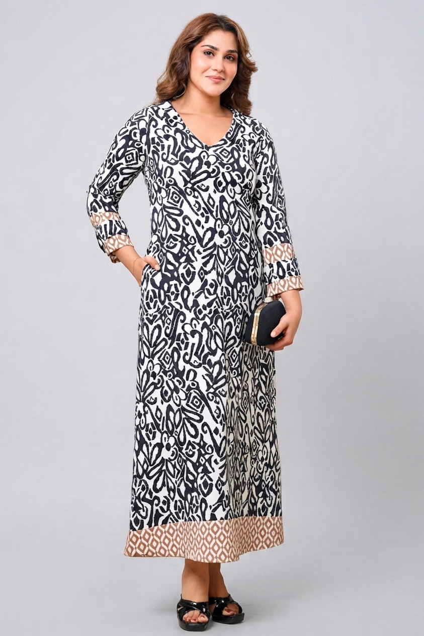 Meridelle Pattern Dress