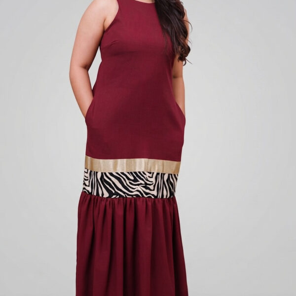 Bronze Bloom Festive Dress