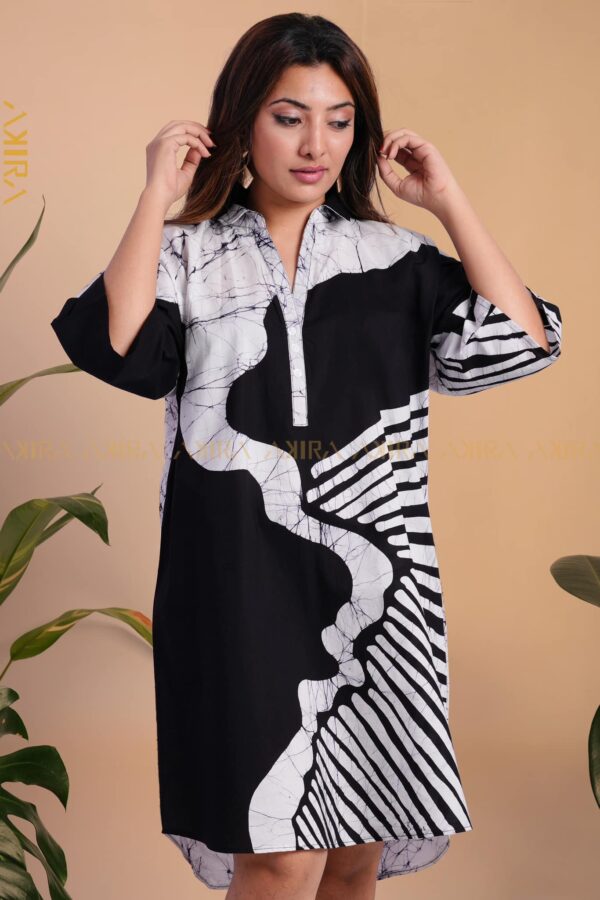 Midnight Tulip Slip Batik Dress