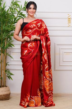 Exclusive Desinger Super Silk Batik Saree