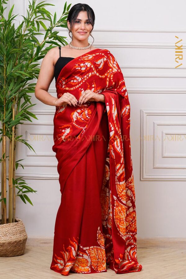 Exclusive Desinger Super Silk Batik Saree