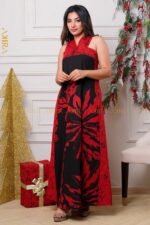 Ruby flowery batik dress