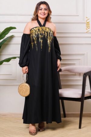 Golden Designer Elegant Dress
