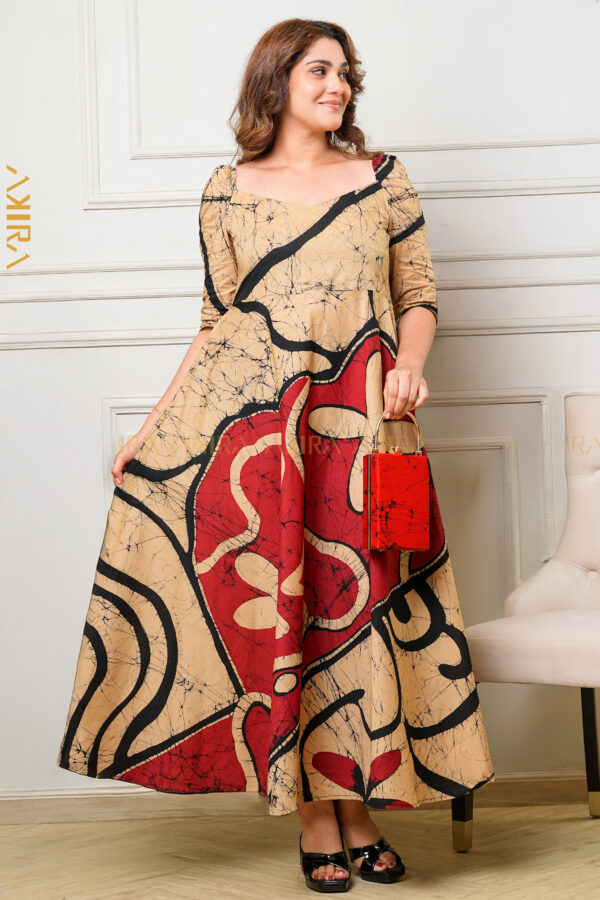 Lumora batik flared dress