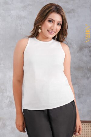 Linen Casual Crop Top