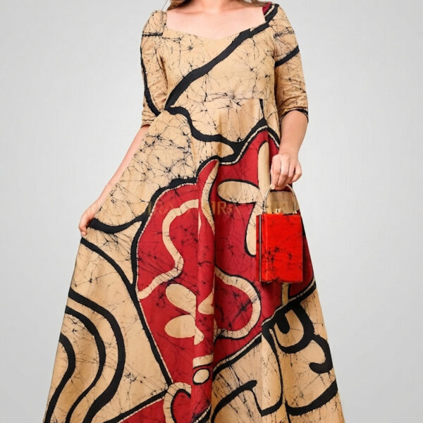 Lumora batik flared dress