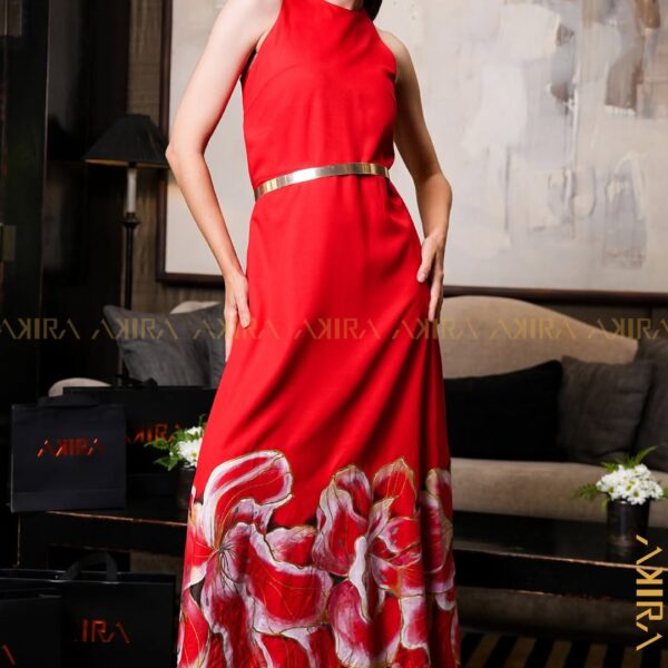 Glimmer Rose Designer Dress