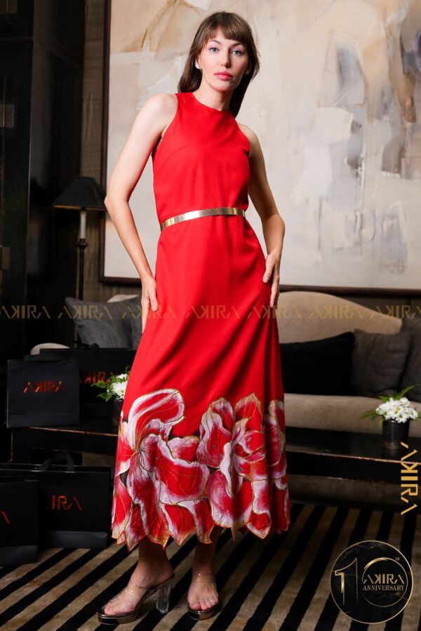 Glimmer Rose Designer Dress