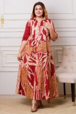 Oviya colourful batik designer dress