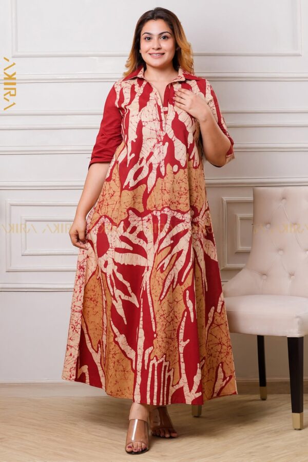 Oviya colourful batik designer dress