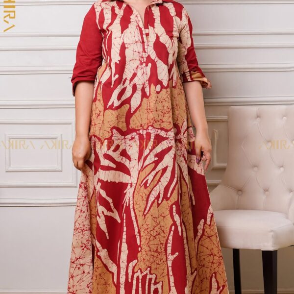 Oviya colourful batik designer dress