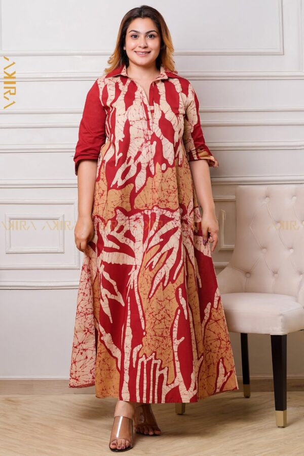 Oviya colourful batik designer dress