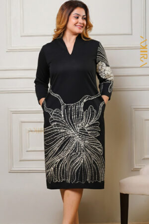 Dark Designer silk dress