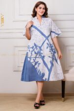 Verdant crown batik dress