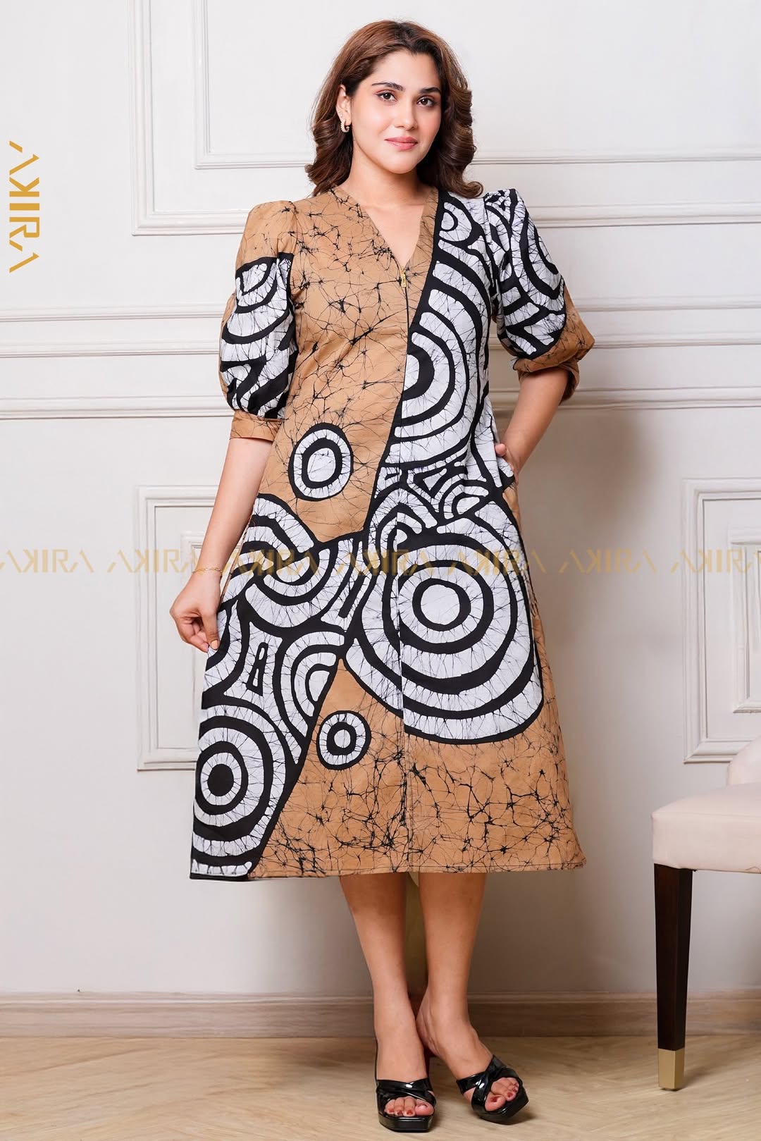 Emeraldra elegance batik dress