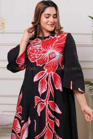 Midnight flora batik dress