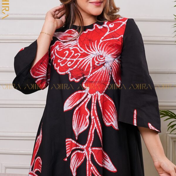 Midnight flora batik dress