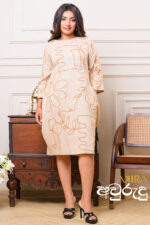 Golden Flora Detail Dress