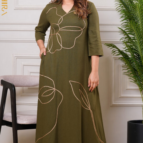 Gardanic linen elegant dress