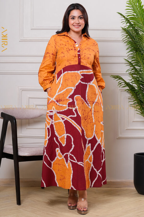 Royal Batik Bloom Dress