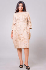 Golden Flora Detail Dress