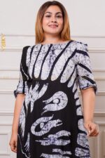 Luxe Dusk Petal Batik Designer Dress