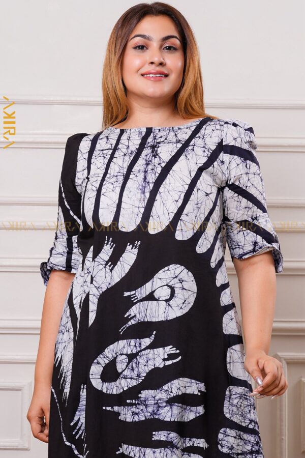 Luxe Dusk Petal Batik Designer Dress