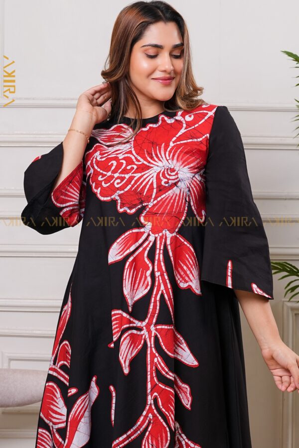 Midnight flora batik dress