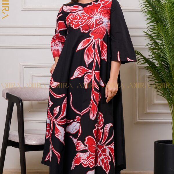 Midnight flora batik dress
