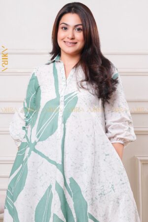 Pale blossom batik dress 2