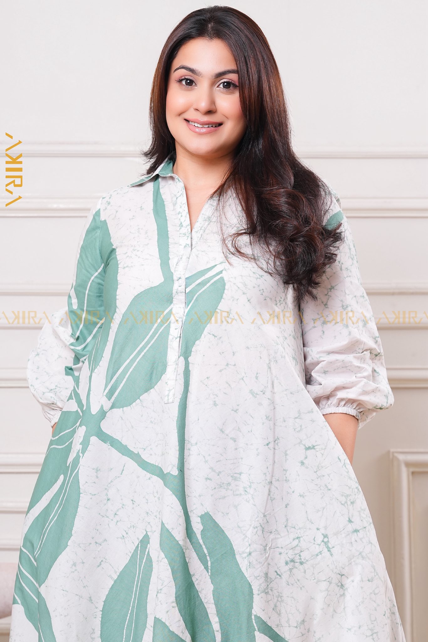 Pale blossom batik dress 2