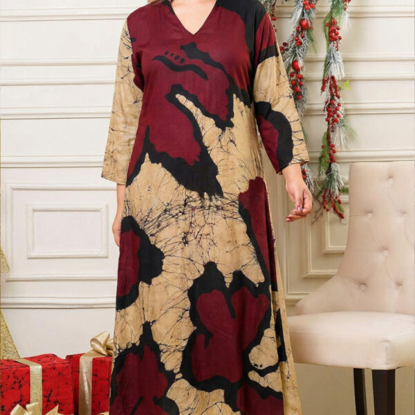 Red vine silk party dress
