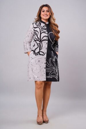 Mix Dark Batik Elegant Dress