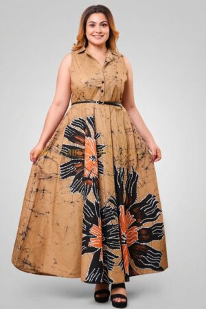 Lavique batik flared dress
