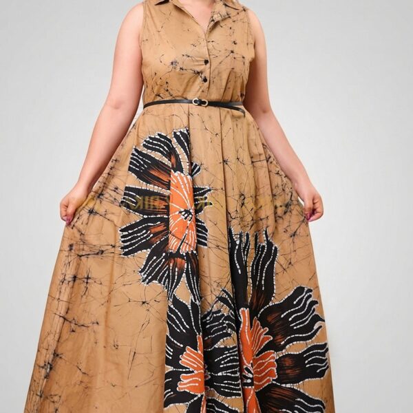 Lavique batik flared dress