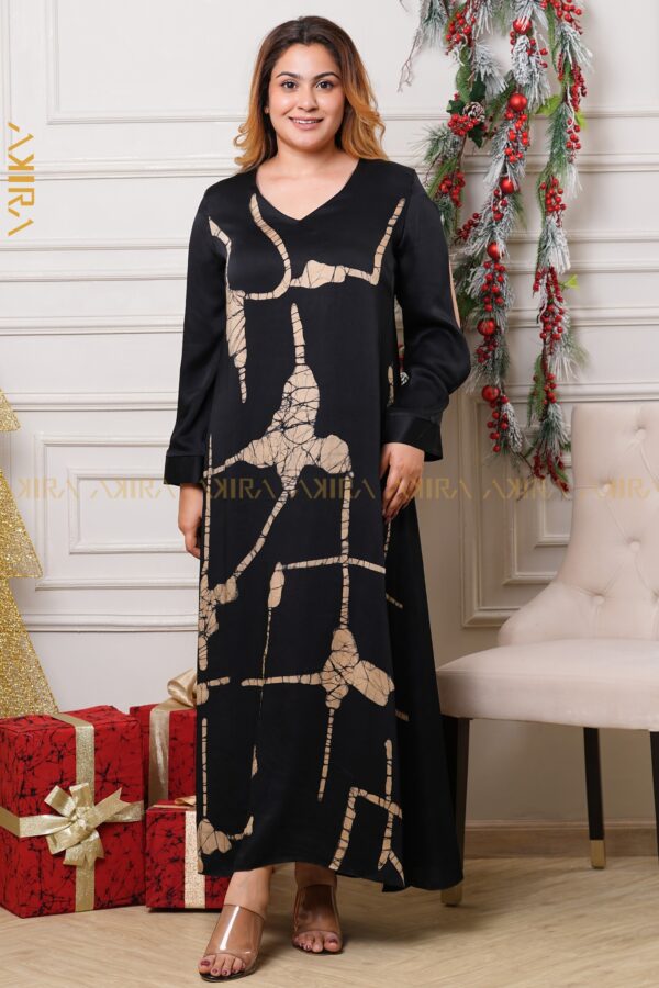 Marigold Designer Silk Party Dress