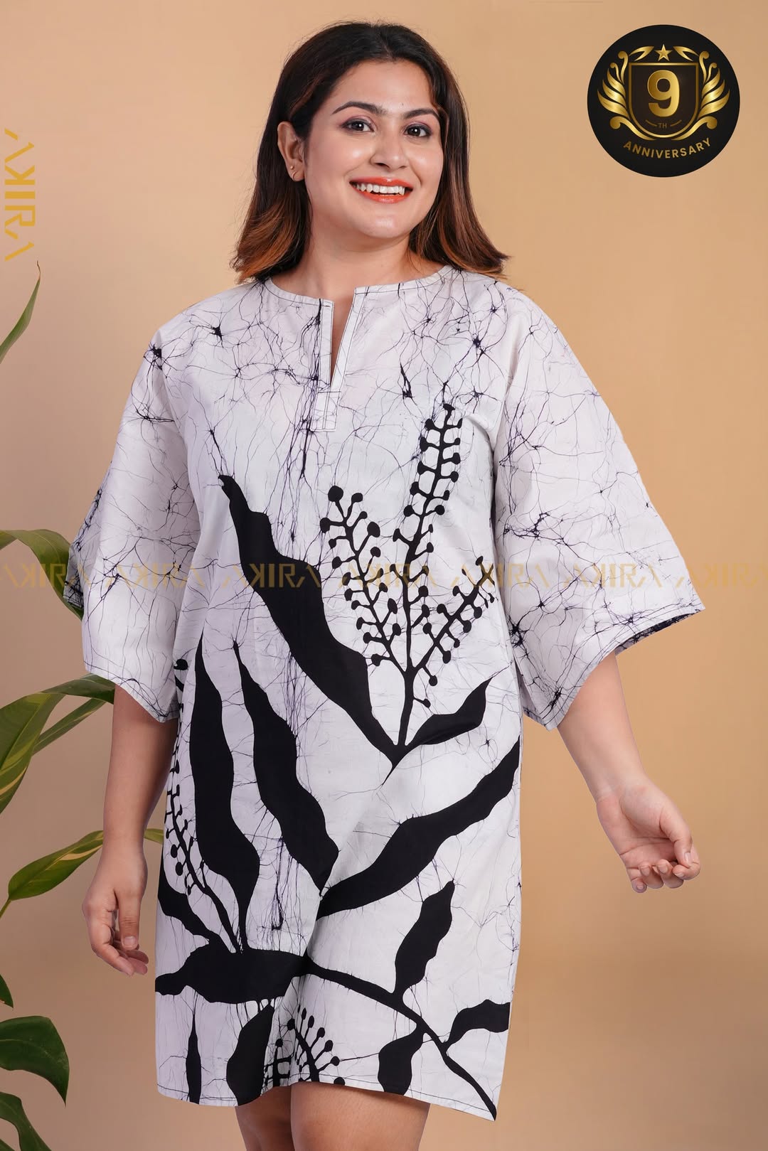 Eliza Batik Poncho Dress