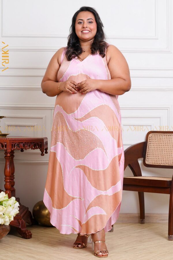 Rose garden designer silk dress