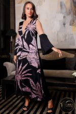 Ocean charm silk party dress