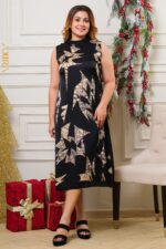 Novelle flowery silk party dress