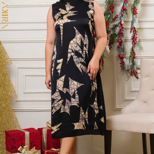 Novelle flowery silk party dress