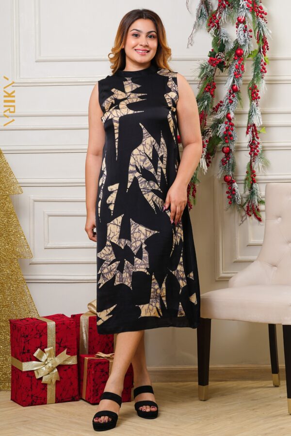 Novelle flowery silk party dress