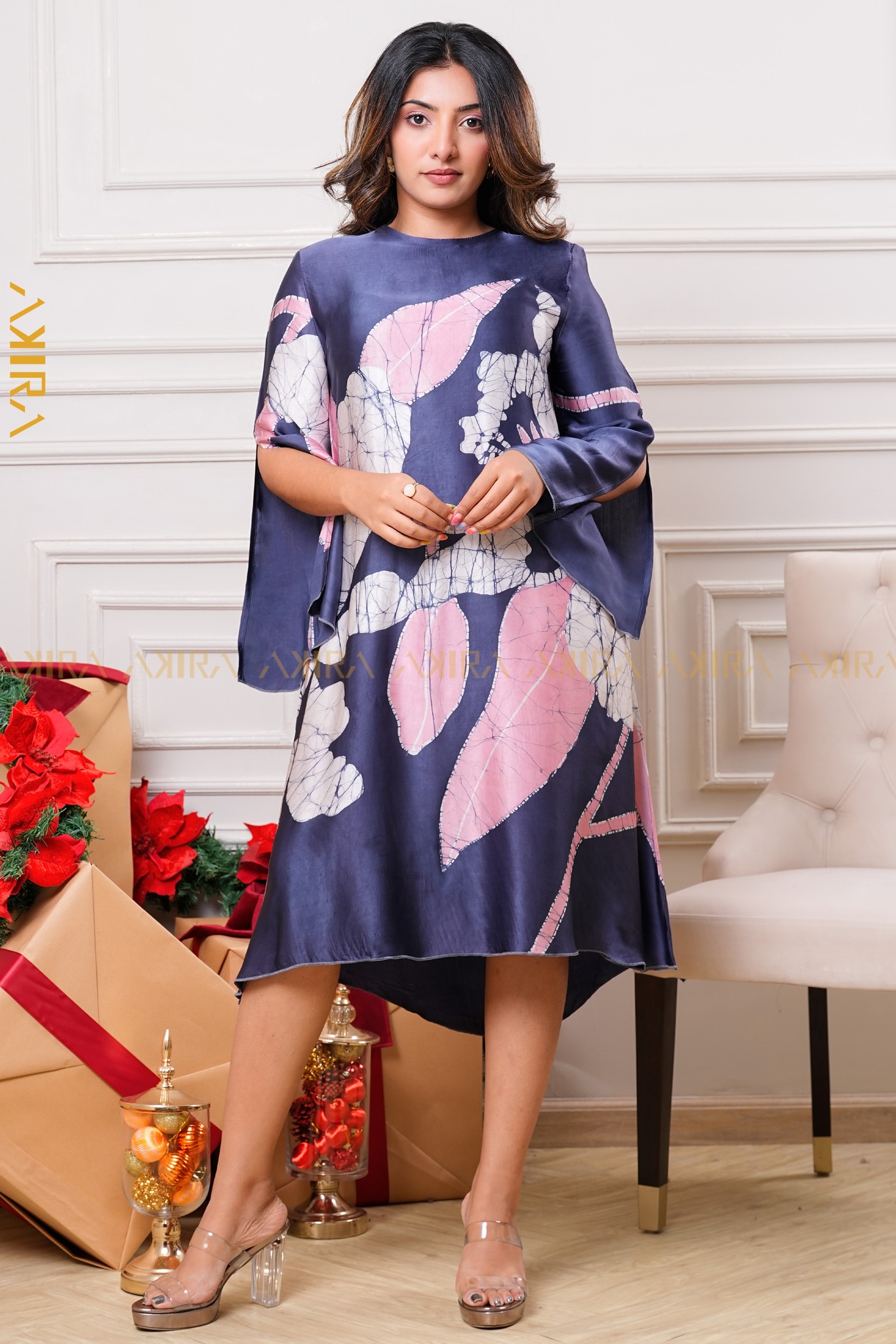 Liliyan Elegant Silk Party Dress