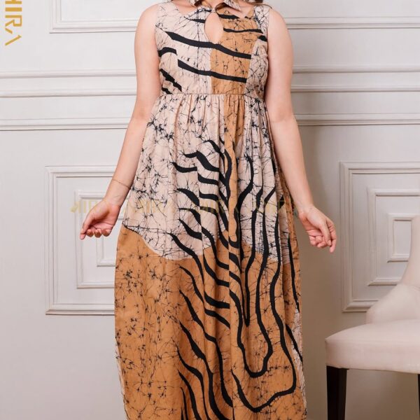 Crimson ivory aura batik dress