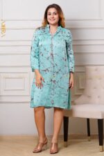 Spring glow silk dress